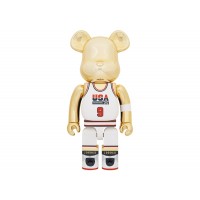 Большая фигурка (70см) Bearbrick Michael Jordan 1992 Team USA (Dream Team) 1000% Gold Chrome