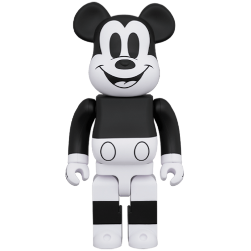Оригинальная большая фигурка Bearbrick Mickey Mouse 2020 1000% B&W Ver. - 70см