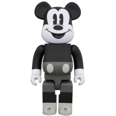 Фигурка (28см) Bearbrick Mickey Mouse (B&W Ver.) 400% Black