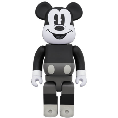 Оригинальная фигурка Bearbrick Mickey Mouse (B&W Ver.) 400% Black - 28см
