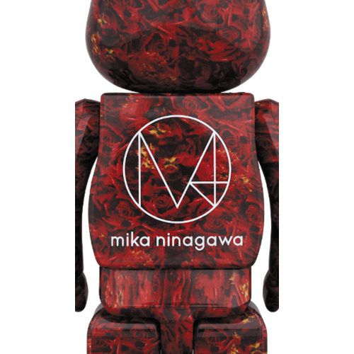 Оригинальный набор фигурок Bearbrick Mika Ninagawa Leather Rose 100% & 400% Set Red - 7см и 28см