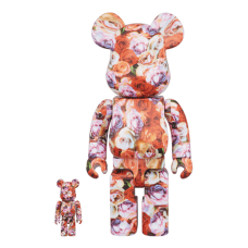 Набор фигурок (7см и 28см) Bearbrick Mika Ninagawa Rose 100% & 400% Set Red