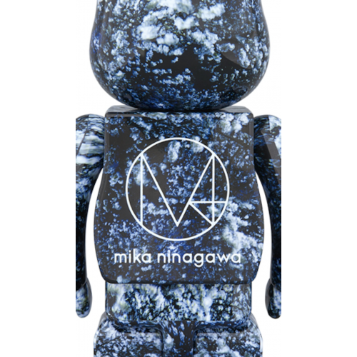 Оригинальный набор фигурок Bearbrick Mika Ninagawa Yosakura 100% & 400% Set Black/Blue - 7см и 28см