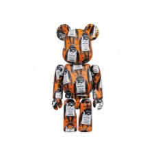 Bearbrick Monkey Sign 100% & 400% Set Orange