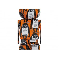 Bearbrick Monkey Sign 100% & 400% Set Orange