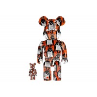 Набор фигурок (7см и 28см) Bearbrick Monkey Sign 100% & 400% Set Orange