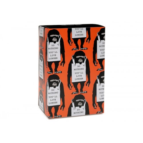 Оригинальный набор фигурок Bearbrick Monkey Sign 100% & 400% Set Orange - 7см и 28см