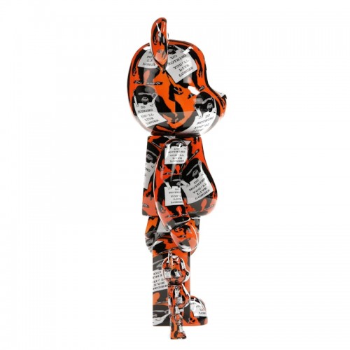 Набор из двух фигурок Bearbrick Monkey Sign 100% & 400% Set Orange - 7см и 28см.
