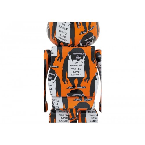 Оригинальная большая фигурка Bearbrick Monkey Sign 1000% Orange - 70см