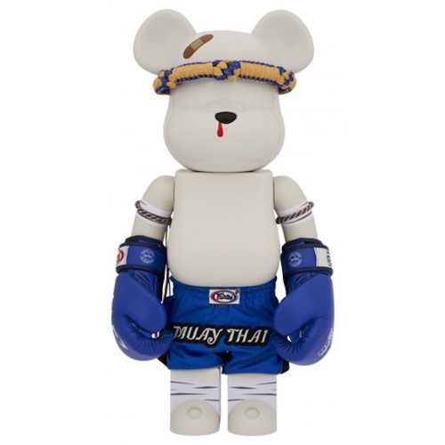 Оригинальная большая фигурка Bearbrick Muay Thai 1000% Blue - 70см