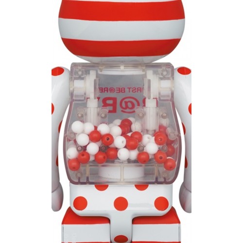 Оригинальный набор фигурок Bearbrick My First Baby 100% & 400% Set Red & Silver Chrome Ver. - 7см и 28см