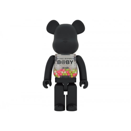Оригинальная большая фигурка Bearbrick My First Baby 1000% Matte Black Glow - 70см
