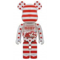 Большая фигурка (70см) Bearbrick My First Baby 1000% Red & Silver Chrome Ver.