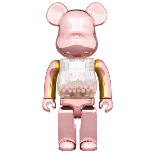 Оригинальная фигурка Bearbrick My First Baby 400% Pink/Gold - 28см
