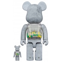 Набор фигурок (7см и 28см) Bearbrick My First BaBy “Concrete” 100% & 400% Set