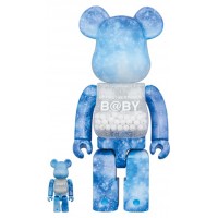 Набор фигурок (7см и 28см) Bearbrick My First Baby Crystal of Snow Ver. 100% & 400% Set