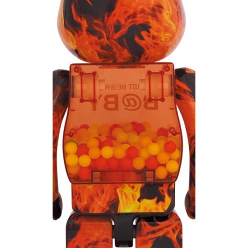 Оригинальная большая фигурка Bearbrick My First BaBy "Flame" 1000% - 70см