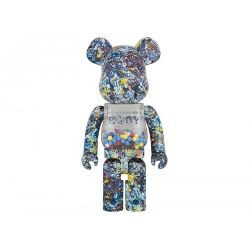 Оригинальная большая фигурка Bearbrick My First Baby Jackson Pollock Studio Ver. 1000% Multi - 70см