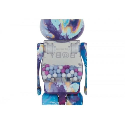 Оригинальная большая фигурка Bearbrick My First Baby Marble 1000% Blue - 70см