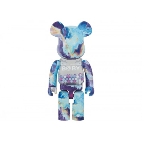 Оригинальная большая фигурка Bearbrick My First Baby Marble 1000% Blue - 70см