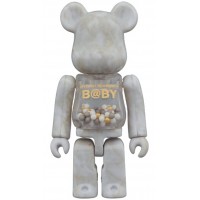 Bearbrick My First Baby Marble Ver. 100% & 400% Set White & Gold