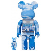 Набор фигурок (7см и 28см) Bearbrick My First Bearbrick B@by Blue Sku Version 100% & 400% Set