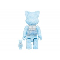Набор фигурок (7см и 28см) Bearbrick My First Nyabrick Baby 100% & 400% Set Water Crest