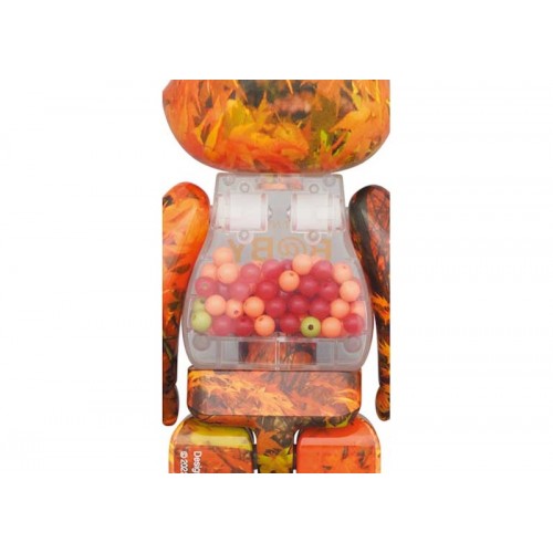 Оригинальный набор фигурок Bearbrick My First Nyabrick Baby Autumn Leaves Ver. 100% & 400% Set - 7см и 28см