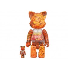 Набор фигурок (7см и 28см) Bearbrick My First Nyabrick Baby Autumn Leaves Ver. 100% & 400% Set