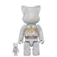 Набор фигурок (7см и 28см) Bearbrick My First Nyabrick Marble 100% & 400% Set