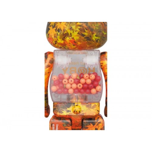 Оригинальный набор фигурок Bearbrick My First Rabbrick Baby Autumn Leaves Ver. 100% & 400% Set - 7см и 28см