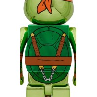 Bearbrick Nickelodeon Teenage Mutant Ninja Turtles Michelangelo 1000% Chrome