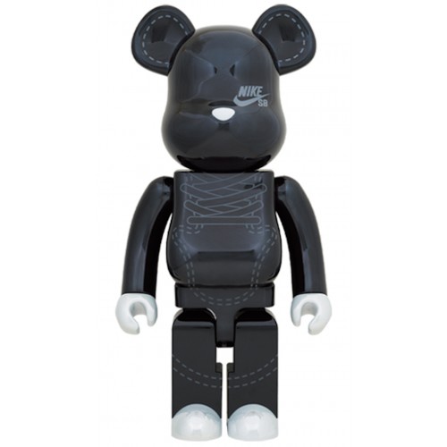 Оригинальная большая фигурка Bearbrick NIKE SB 2020 1000% Black - 70см