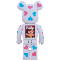 Bearbrick Peko-Chan Heart Costumer 1000% White