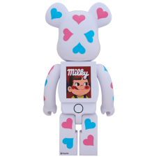 Bearbrick Peko-Chan Heart Costumer 1000% White
