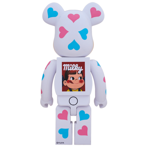 Оригинальная большая фигурка Bearbrick Peko-Chan Heart Costumer 1000% White - 70см
