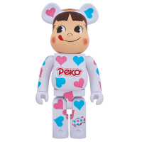 Большая фигурка (70см) Bearbrick Peko-Chan Heart Costumer 1000% White