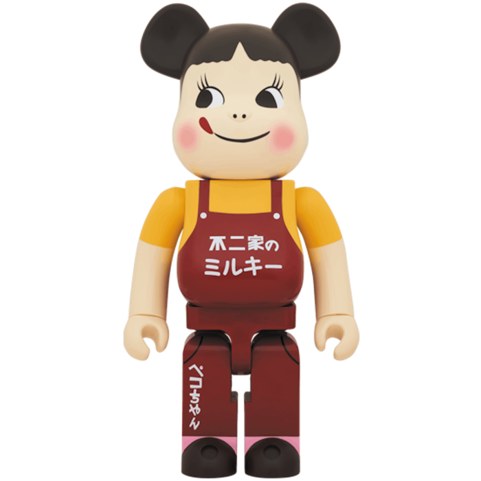Оригинальная большая фигурка Bearbrick Peko-Chan Milky Vintage Edition 1000% Multi - 70см