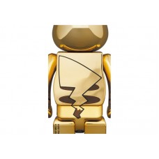 Bearbrick Pikachu 100% & 400% Set Gold Chrome Ver.