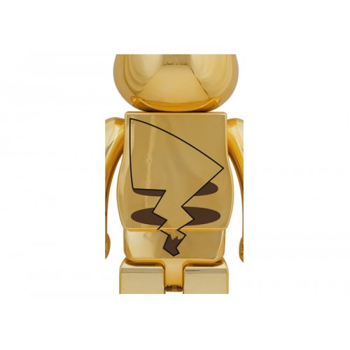 Оригинальная большая фигурка Bearbrick Pikachu 1000% Gold Chrome Ver. - 70см