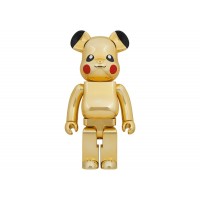 Большая фигурка (70см) Bearbrick Pikachu 1000% Gold Chrome Ver.
