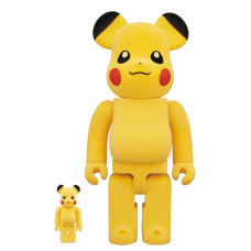 Набор фигурок (7см и 28см) Bearbrick Pikachu Flocky Ver. 100% & 400% Set
