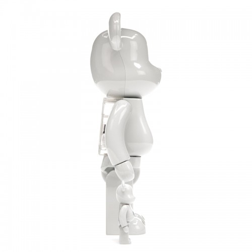 Набор из двух фигурок Bearbrick PiL 100% & 400% Set Chrome Ver. - 7см и 28см.