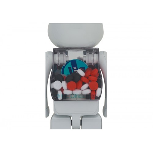 Набор из двух фигурок Bearbrick PiL 100% & 400% Set Chrome Ver. - 7см и 28см.