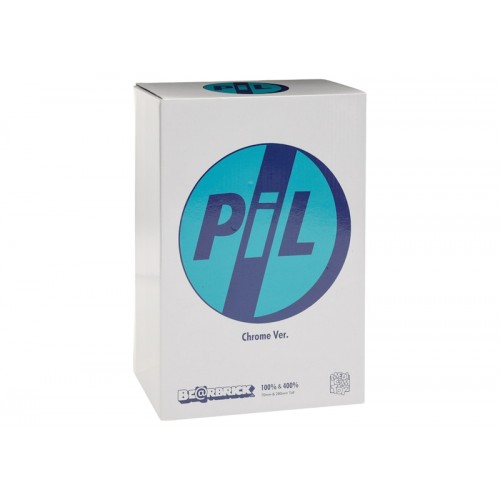 Набор из двух фигурок Bearbrick PiL 100% & 400% Set Chrome Ver. - 7см и 28см.