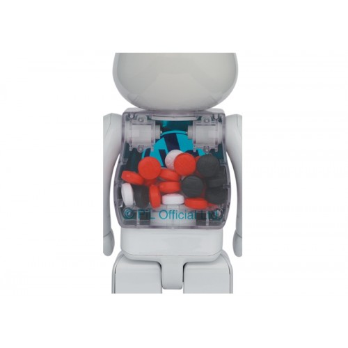 Оригинальная большая фигурка Bearbrick PiL 1000% Chrome Ver. - 70см