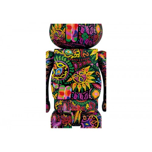 Оригинальная большая фигурка Bearbrick Psychedelic Paisley 1000% Multi - 70см