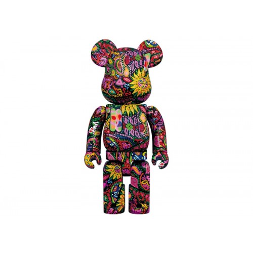 Оригинальная большая фигурка Bearbrick Psychedelic Paisley 1000% Multi - 70см