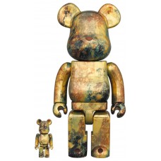 Bearbrick PUSHEAD #5 100% & 400% Set Gold