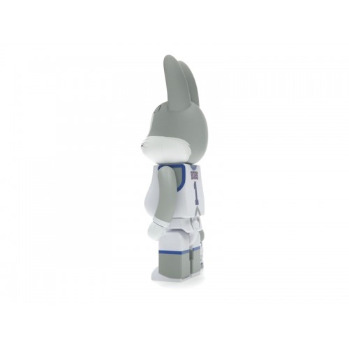 Набор из двух фигурок Bearbrick x Space Jam Rabbrick Bugs Bunny 100% & 400% Set Grey - 7см и 28см.
